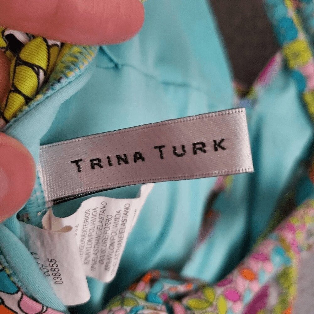 Trina Turk Women's Coral Reef Anthropologie Online Exclusive Swimsuit 6 - Picture 4 of 9
